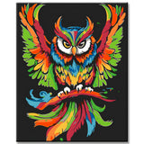 Malen nach Zahlen Teufel Eule Illustration Kunst