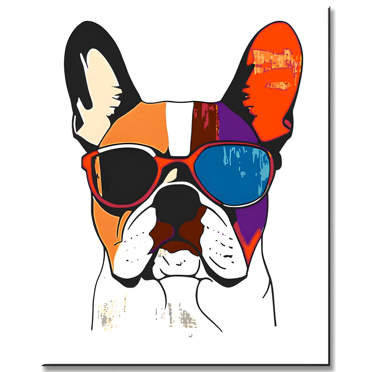 Malen nach Zahlen Abstrakte Kunst Bulldogge