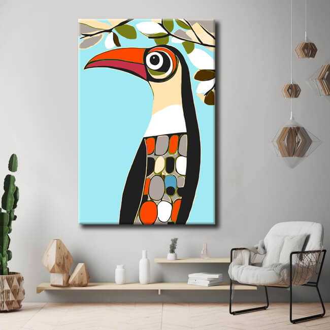 Malen nach Zahlen Minimalismus Kunst Tukan