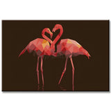 Malen nach Zahlen Polygon Art Flamingo