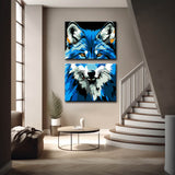 Malen nach Zahlen Blauer Fuchs Tier Kunst 2-teilig