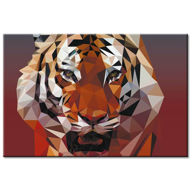Malen nach Zahlen Polygon Art Tiger Versand aus DE