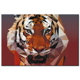 Malen nach Zahlen Polygon Art Tiger Versand aus DE