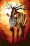 Malen nach Zahlen Grafik Tier Kunst Zebra 3-teilig