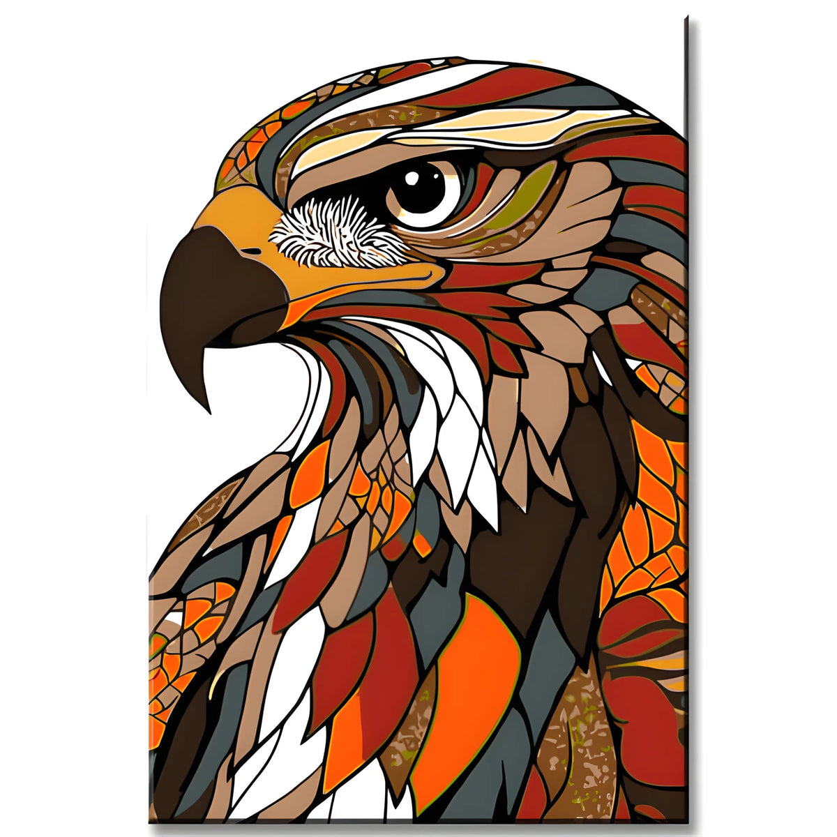 Malen nach Zahlen Grafik Tier Kunst Adler