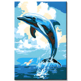 Malen nach Zahlen Springender Delphin