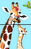 Malen nach Zahlen Giraffe mit gebogenem Hals 2-teilig