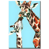Malen nach Zahlen Aquarell Giraffe Mutter und Kind