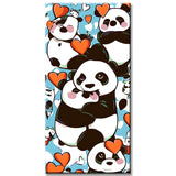 Malen nach Zahlen für Kinder Panda Liebe