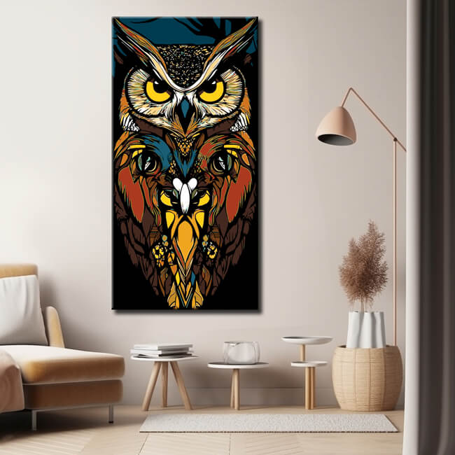 Malen nach Zahlen Eulen Totem