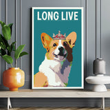 Malen nach Zahlen Der Hund der Königin Queen mit Krone