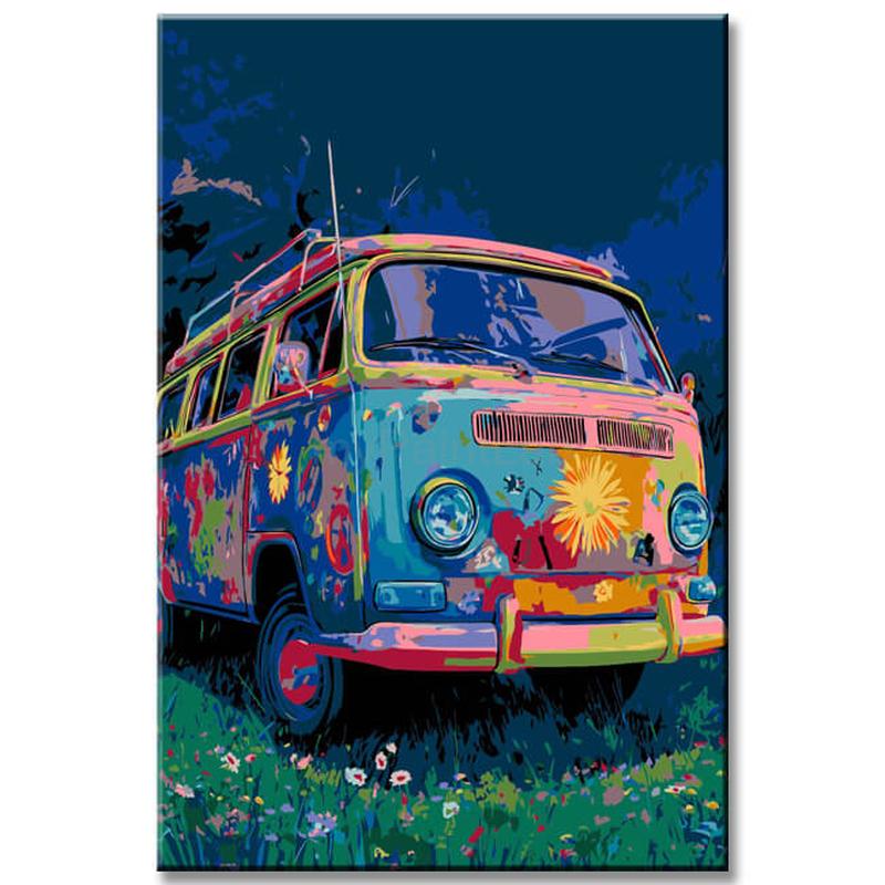 Malen nach Zahlen Retro Van VW Bulli