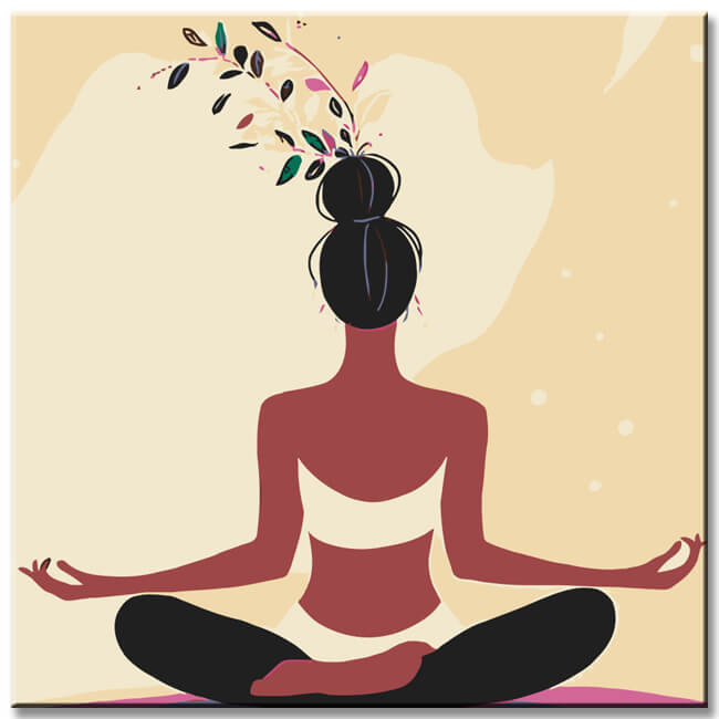 Malen nach Zahlen Kunst Sitzmeditation