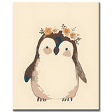 Malen nach Zahlen Pinguin auf Papier