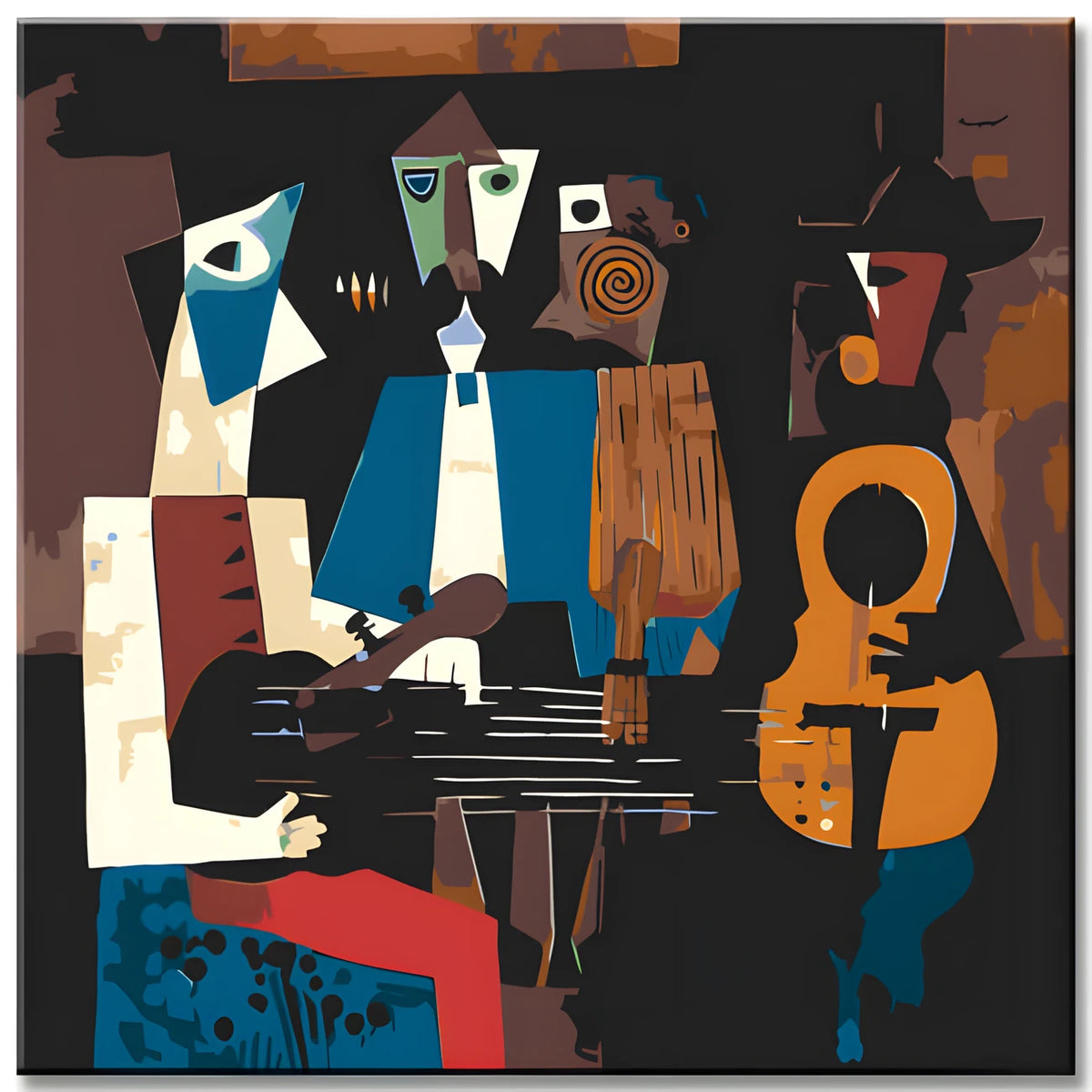 Malen nach Zahlen Kunst 3 Musiker
