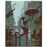 Malen nach Zahlen Das Leben ist ein Tanz im Regen