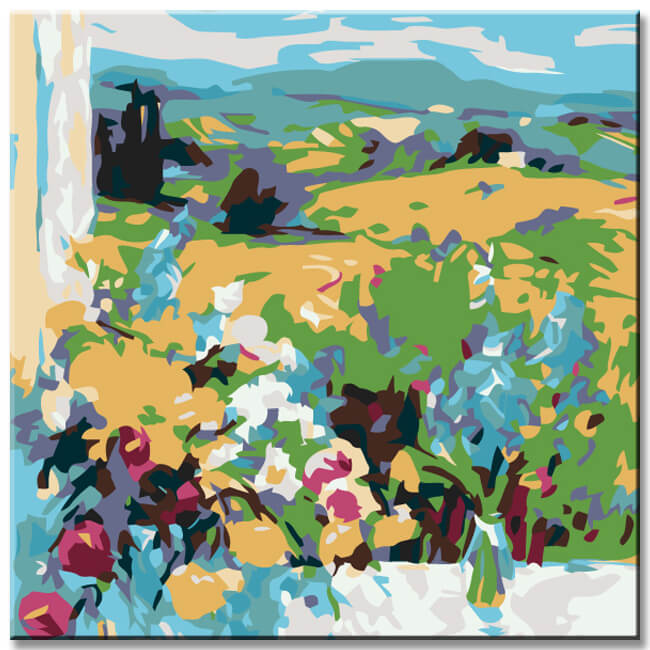 Malen nach Zahlen Toskana Blumen