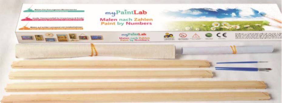 Malen nach Zahlen Kunstbild Kind mit Wolke in Nachstimmung