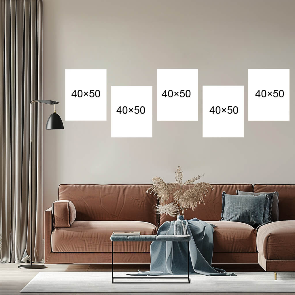 Kubistische Porträts als Bilderwand  Abstrakte und Farbenfrohe LeinwandBilder, 5-teilig