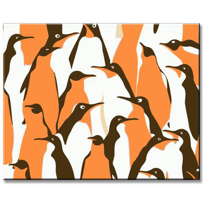 Pinguinparade - Malen nach Zahlen