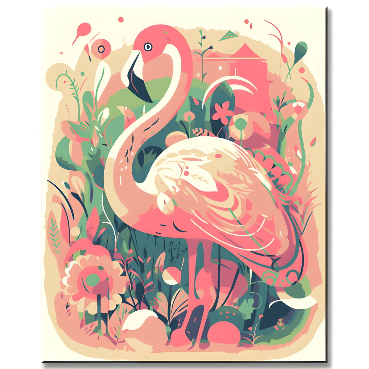 Malen nach Zahlen Flamingo Malerei