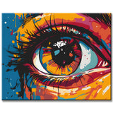 Abstrakte Kunst Augen Malen nach Zahlen