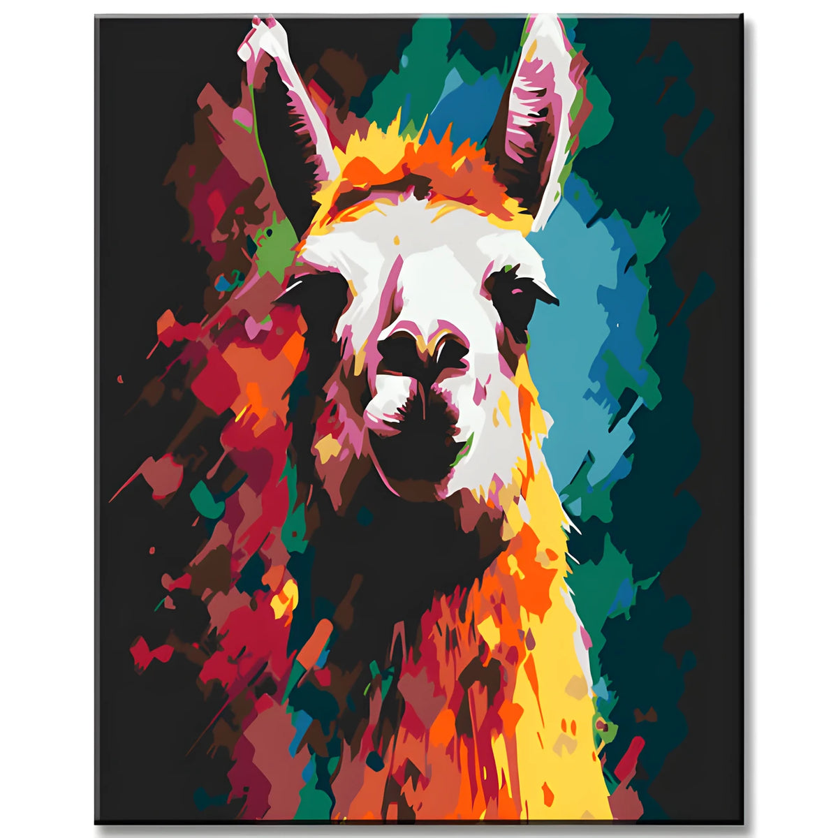 Lama-Abstraktion - Malen nach Zahlen