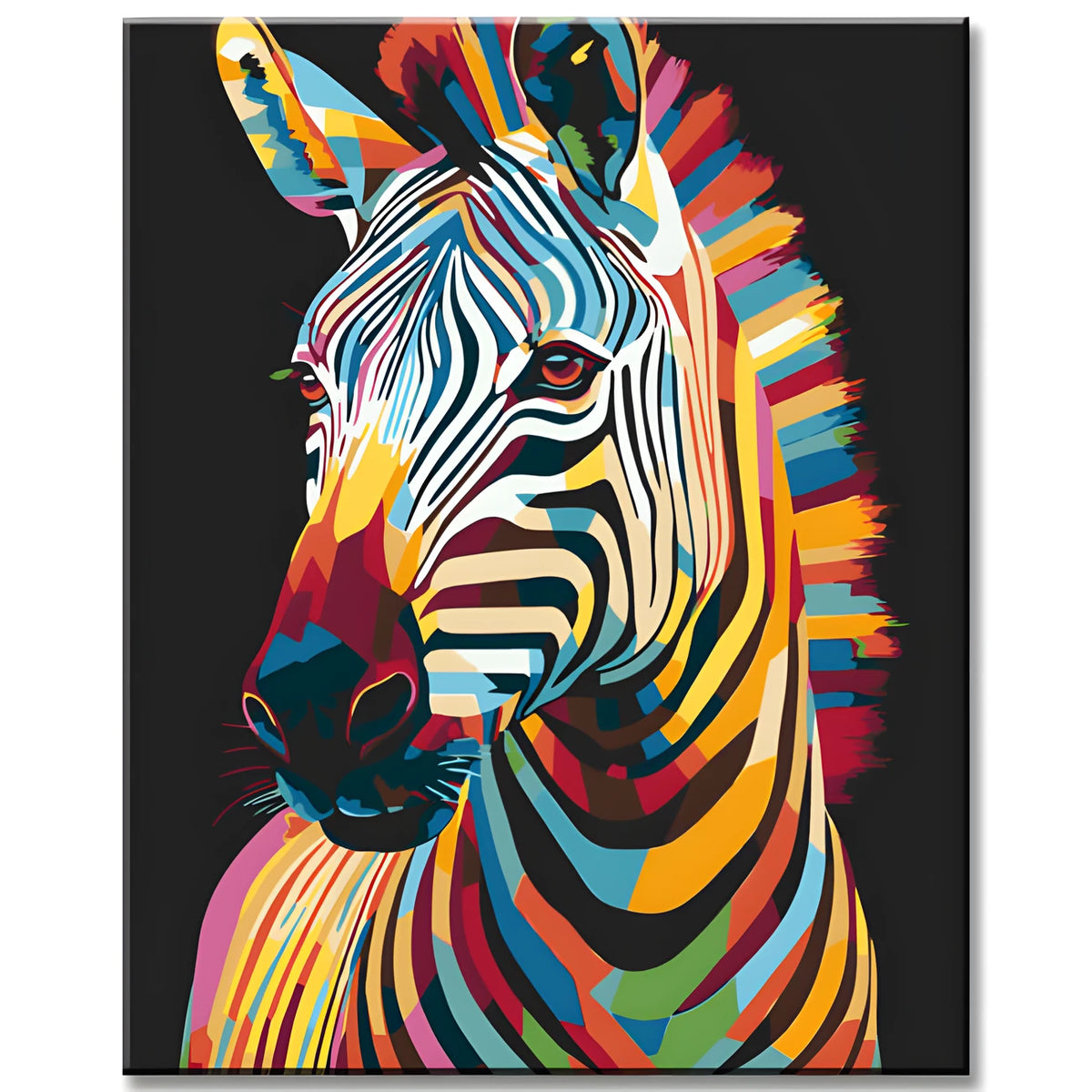 Malen nach Zahlen Tierkunst Zebra Porträt I