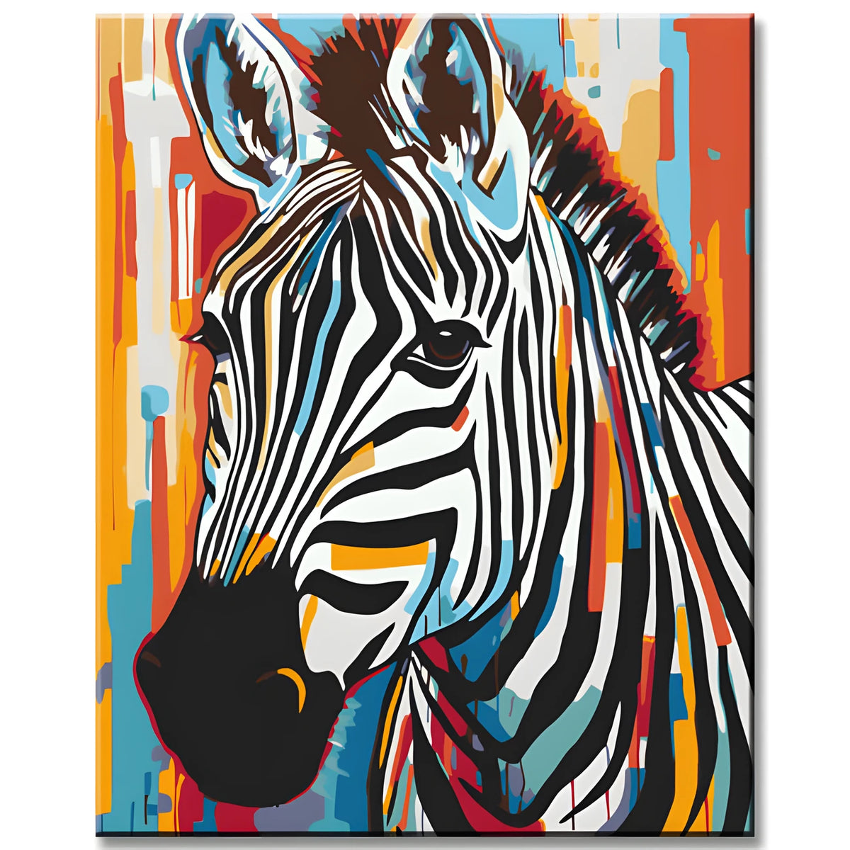 Malen nach Zahlen Tierkunst Zebra Porträt II