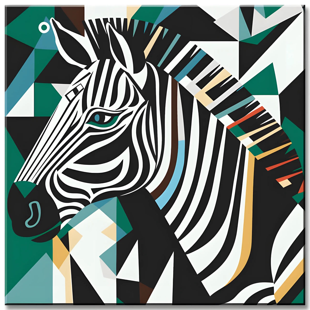 Abstraktes Zebra - Malen nach Zahlen Kubismus
