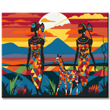 Maasai-Krieger am Kilimandscharo - Malen nach Zahlen