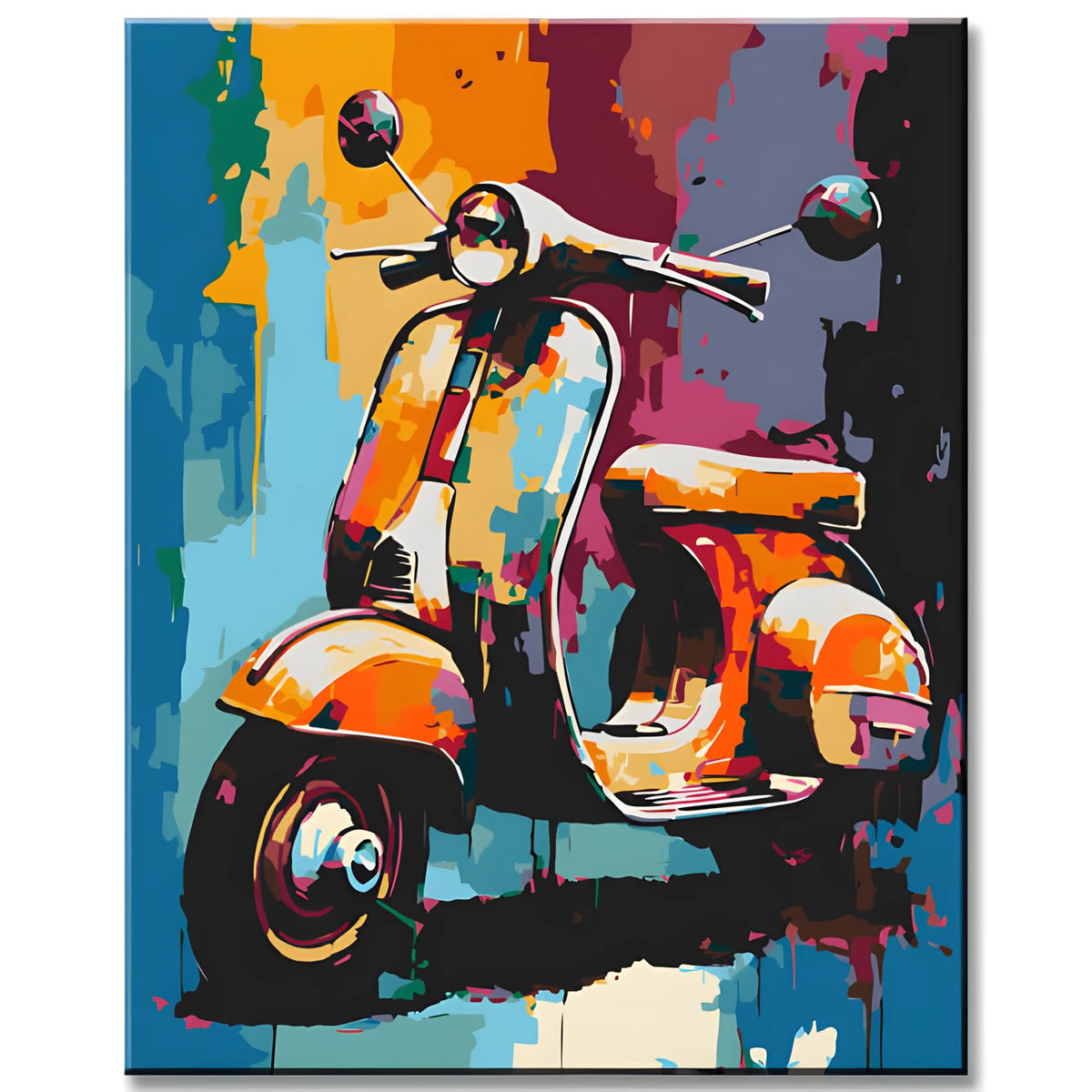 Vespa im Kunststil - Malen nach Zahlen