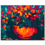 Blumenstrauss in Vase - Malen nach Zahlen
