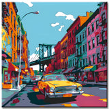 Malen nach Zahlen: Taxi in New York City Brooklyn
