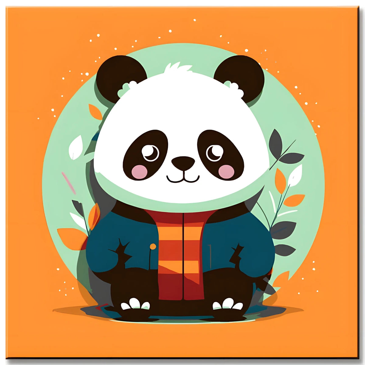 Malen nach Zahlen für Kinder Panda Bärchen