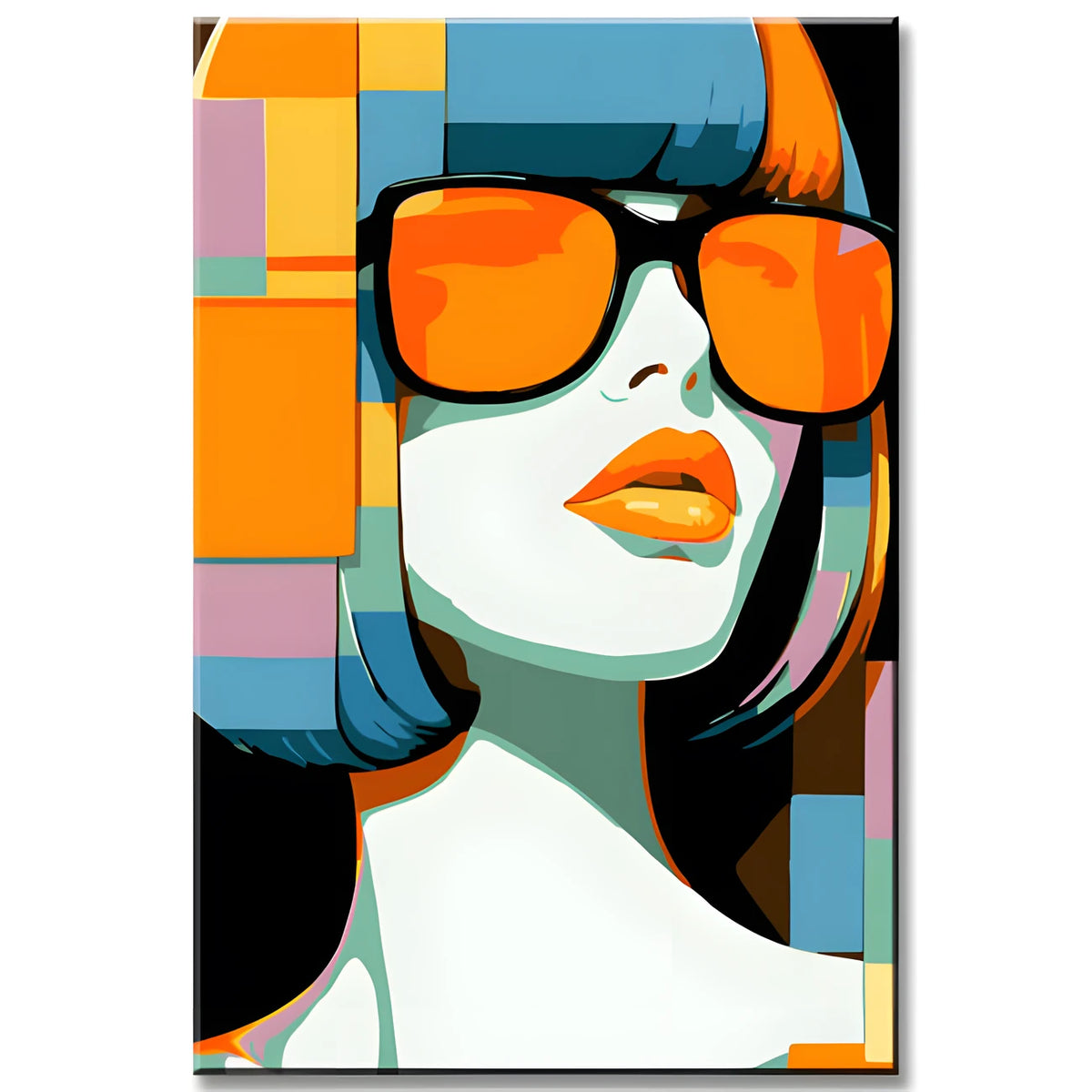 Frau mit Sonnenbrille - Malen nach Zahlen