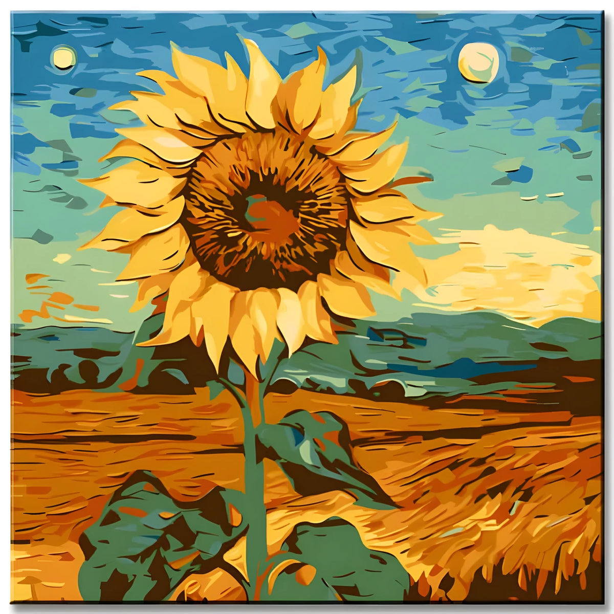 Malen nach Zahlen Sonnenblume Porträt