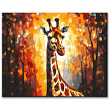 Malen nach Zahlen Giraffe im Wald