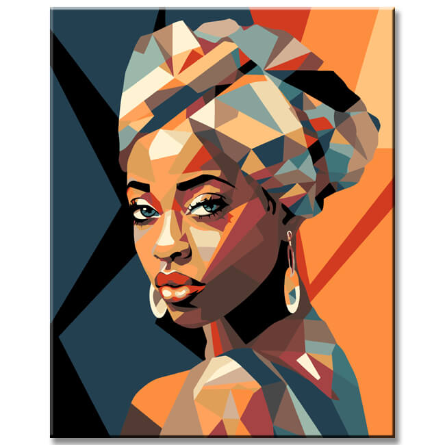 Afrikanische Kunst Bilderwand  Farbenfrohe und inspirierende LeinwandBilder, 4-teilig