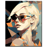 Malen nach Zahlen Kunst - Blondes Mädchen