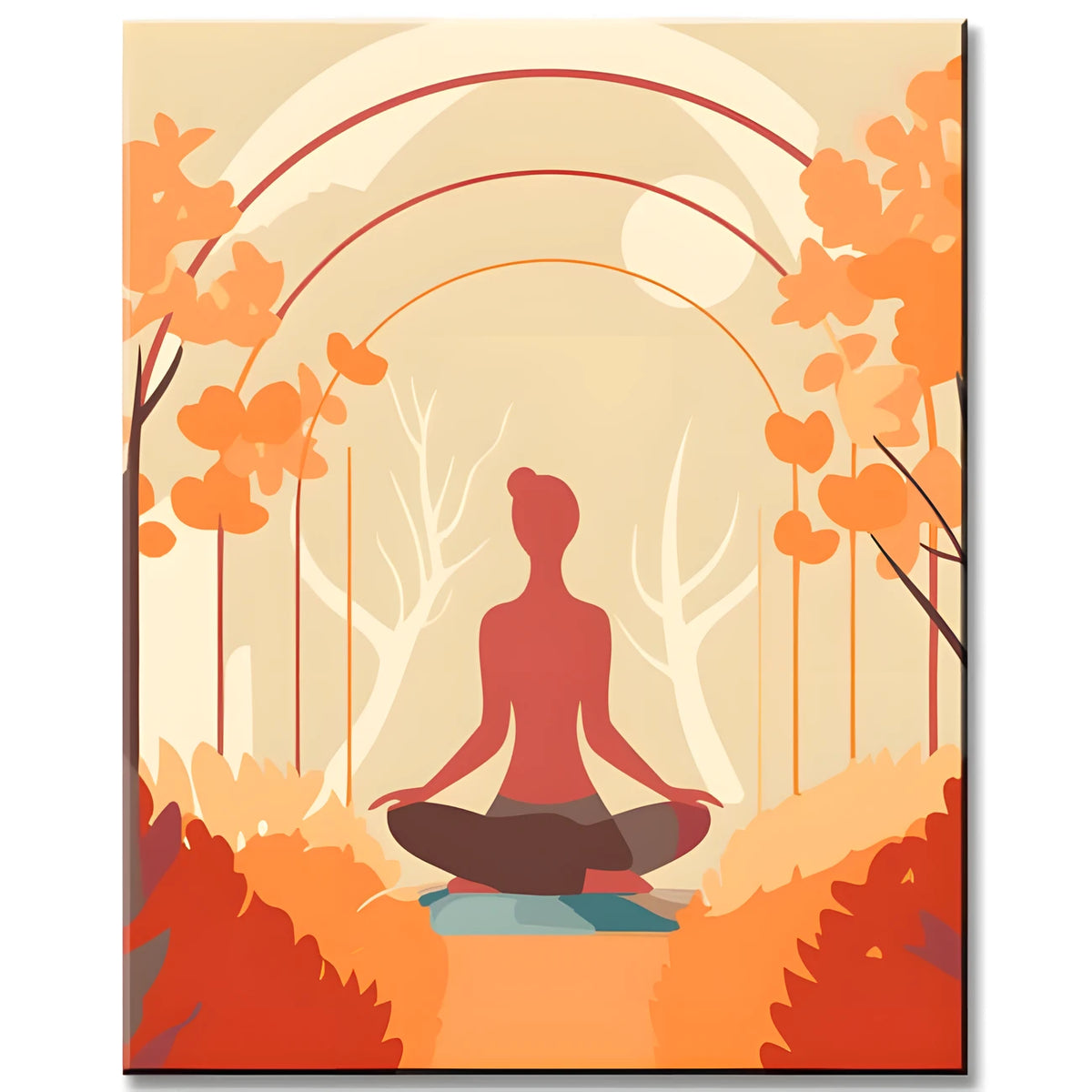 Yoga-Bild zum Ausmalen Malen nach Zahlen Kunst