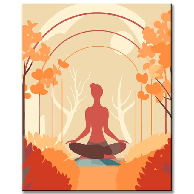 Yoga-Bild zum Ausmalen Malen nach Zahlen Kunst