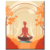 Exklusive Yoga LeinwandKunst  Stilvolle und Ausdrucksstarke GaleriewandBilder, 4-teilig