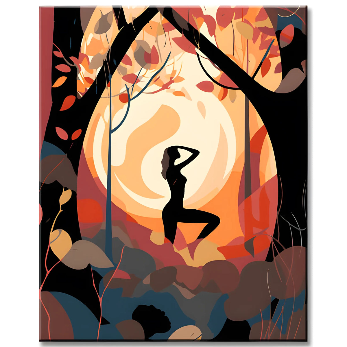 Yoga Ausmalbild Malen nach Zahlen