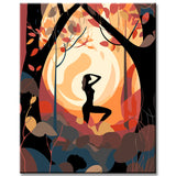 Exklusive Yoga LeinwandKunst  Stilvolle und Ausdrucksstarke GaleriewandBilder, 4-teilig