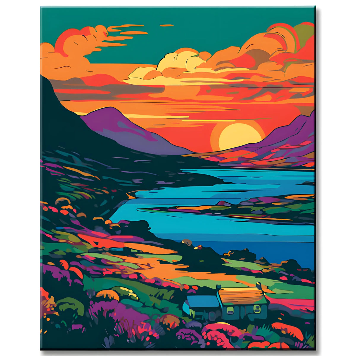 Sonnenuntergang am Ring of Kerry Malen nach Zahlen