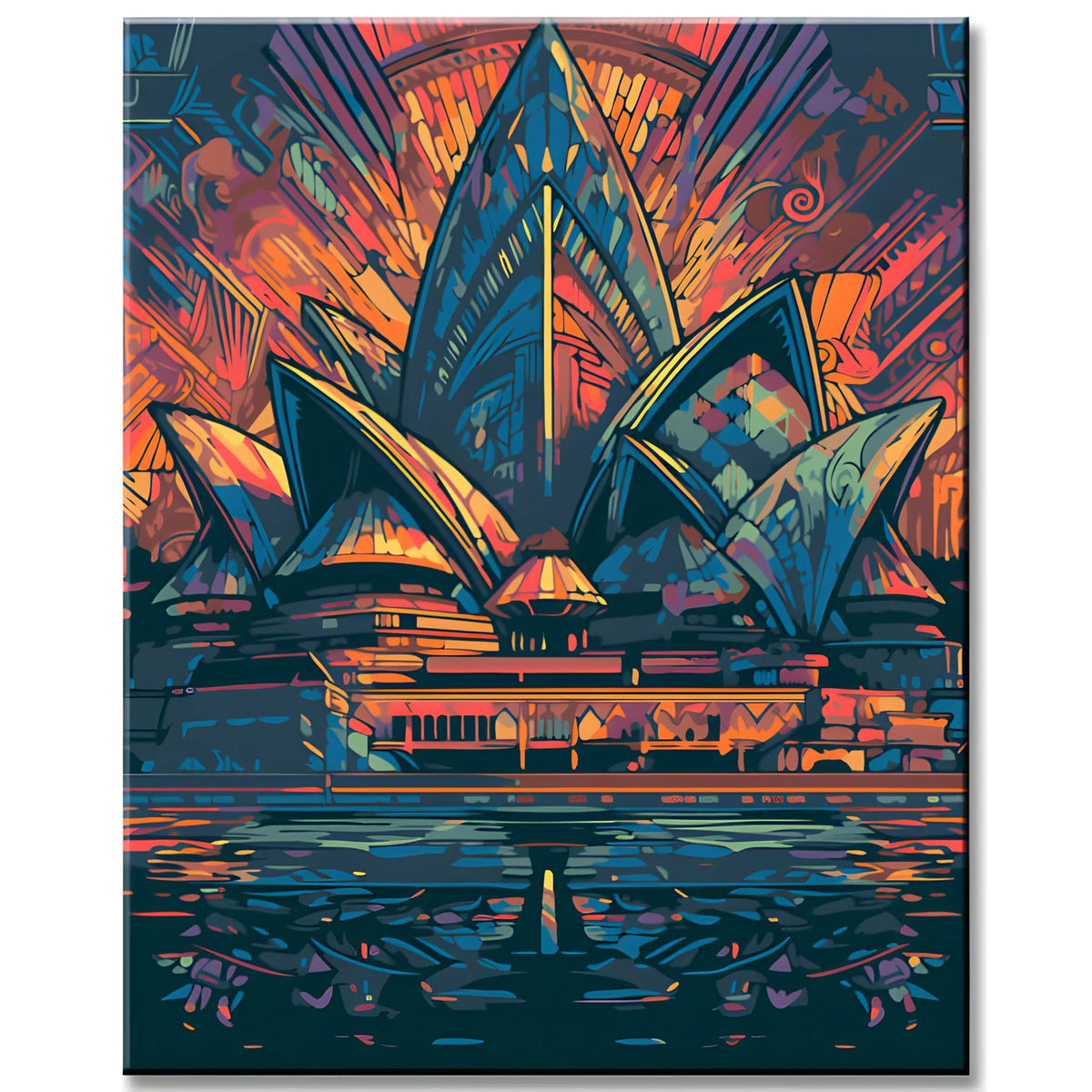 Buntes Sydney Opera House Malen nach Zahlen