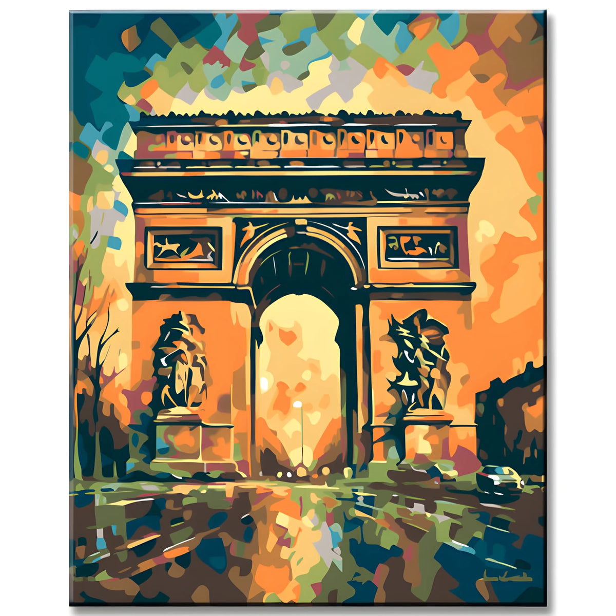 Paris Triumphbogen Malen nach Zahlen