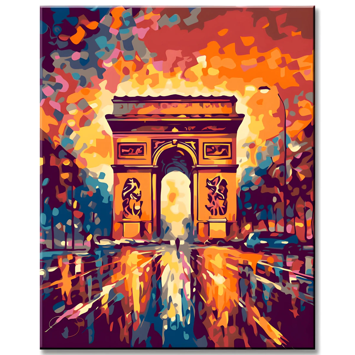Paris Arc de Triomphe Malen nach Zahlen