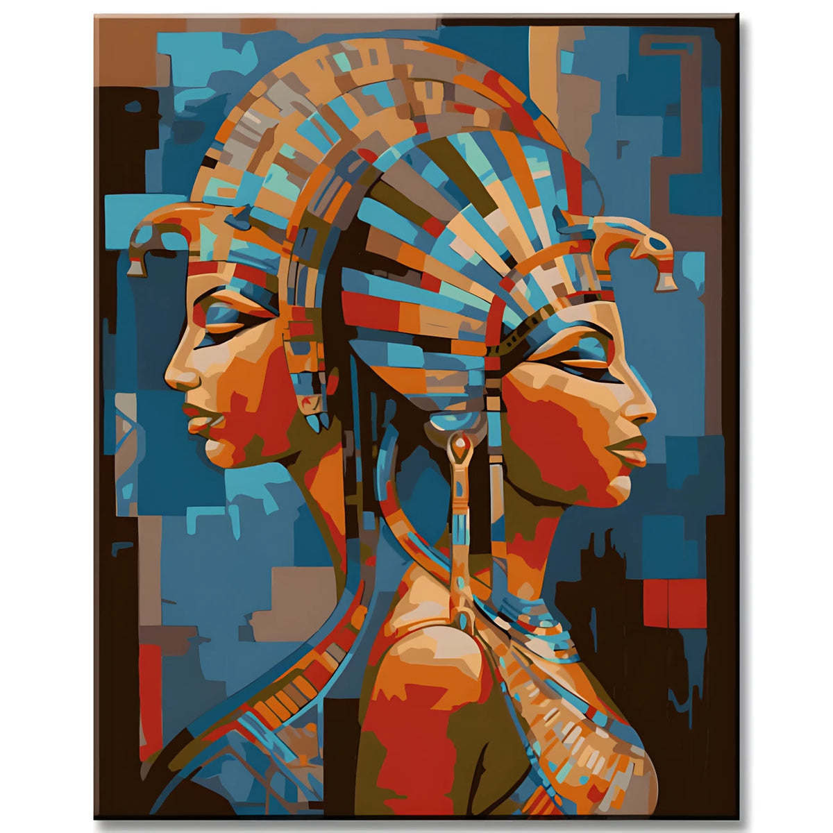 Antikes Ägypten - Malen nach Zahlen Kunstwerk